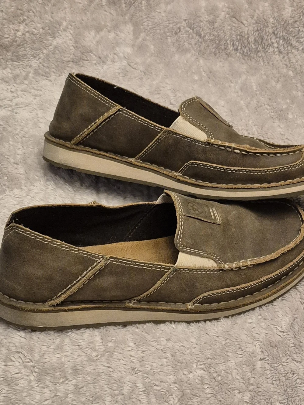 Ariat Brown Leather Slip-On Loafers